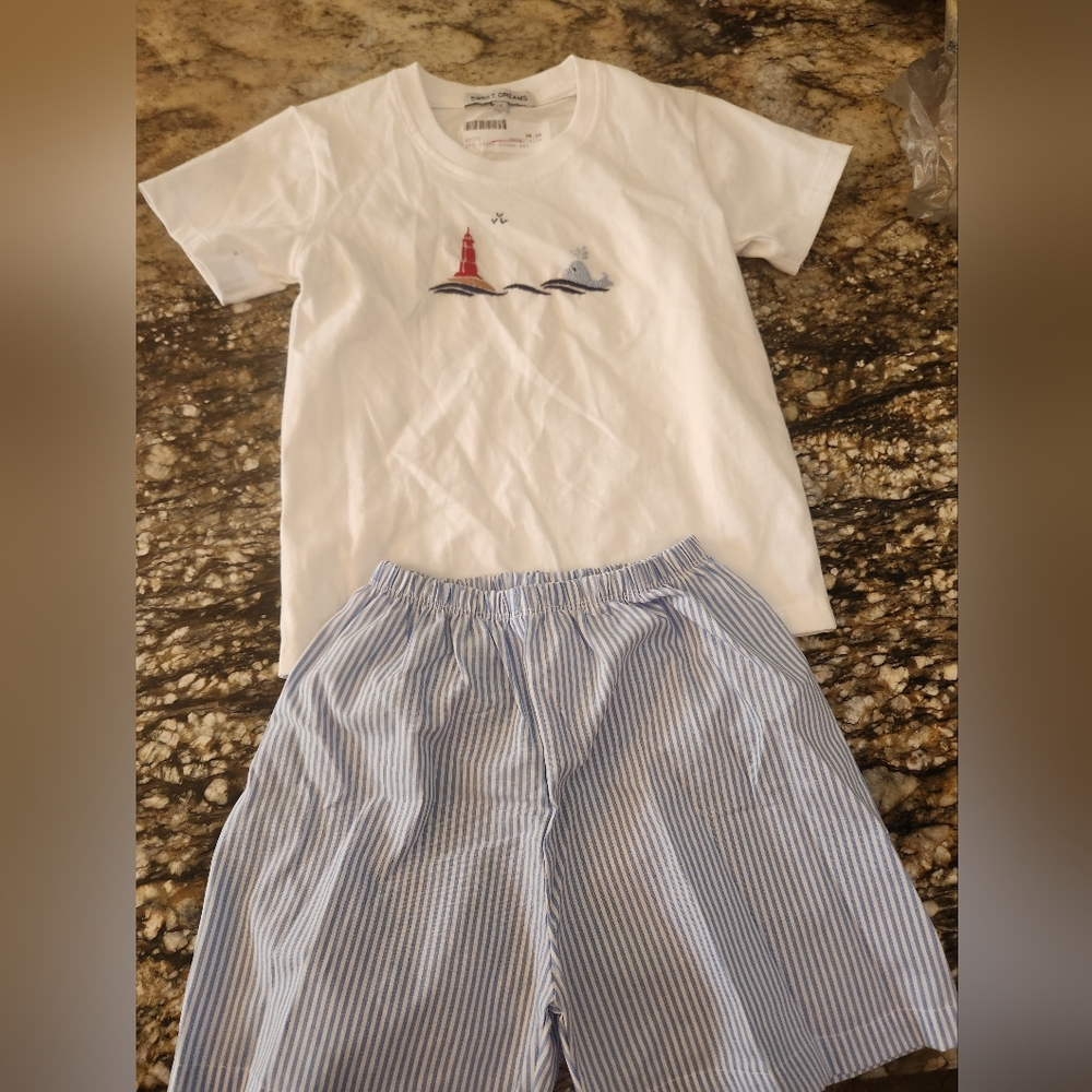 Sweet Dreams Nautical White and Blue Set